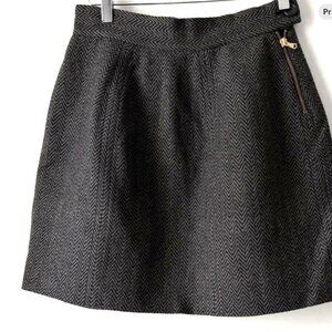 Marc By Marc Jacobs Black gray wool A-Line mini Skirt size 4